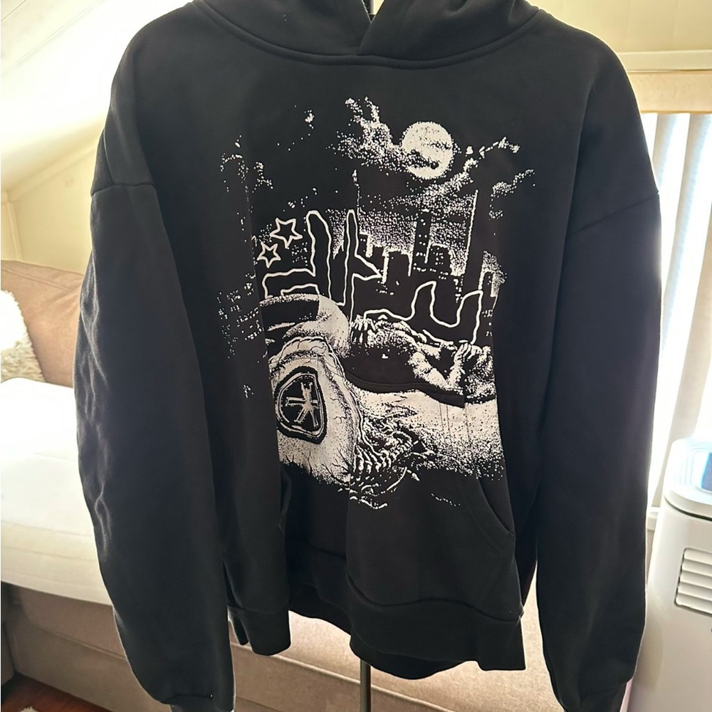 Black Graphic Hoodie